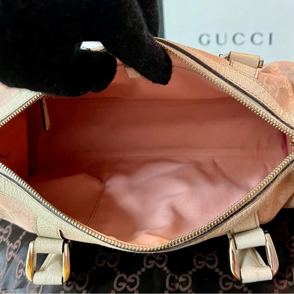 Gucci Pink Canvas Abbey Boston - Picture 6 of 15